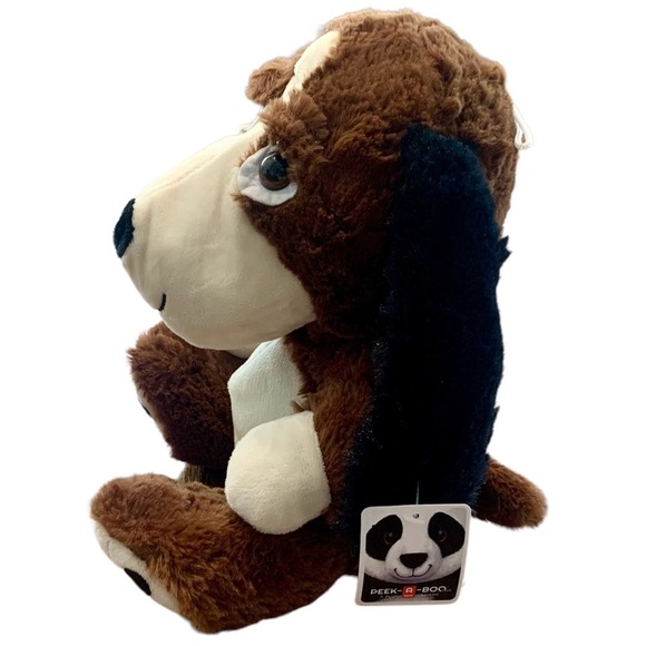 Peek A Boo Toys Basset The Dog Stuffed Animal Plush Toy, Dark Brown, 10.5”, NWT - Picture 2 of 6